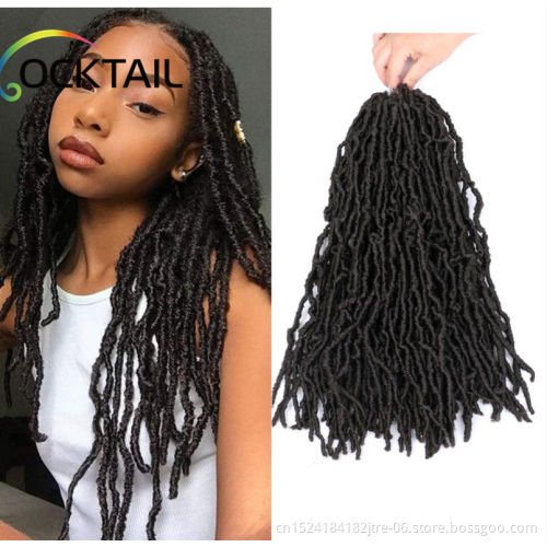 cheap Bobbi boss Nu Locs Synthetic Hair Crochet Braids Natural Curly Dreadlocks Hair Black Dark Brown  Long Nu Locs 18  inch